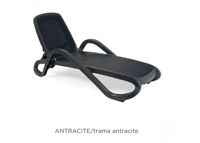 Alfa Sun Lounger Stackable Outdoor Recliner with Armrests - hospitality