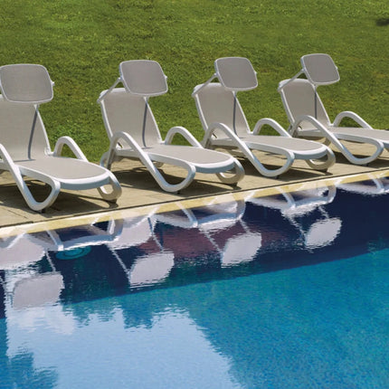 Alfa Sun Lounger Stackable Outdoor Recliner with Armrests - hospitality