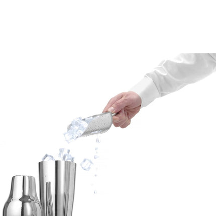 Aluminium Ice scoop slotted, Bar up, 0,35L, 220x80mm - hospitality