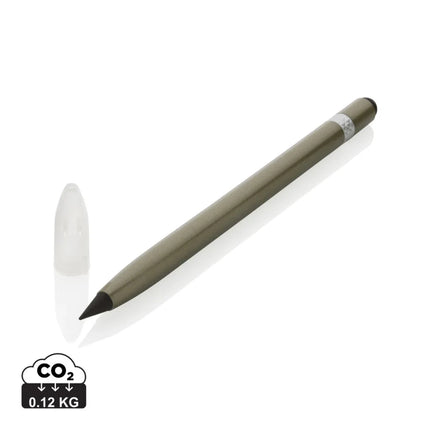 Aluminum inkless pen with eraser - hospitality