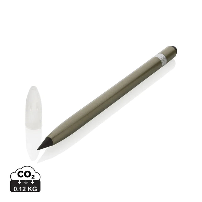 Aluminum inkless pen with eraser - hospitality