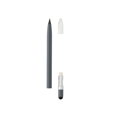Aluminum inkless pen with eraser - hospitality