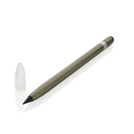 Aluminum inkless pen with eraser - hospitality