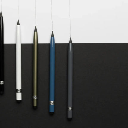 Aluminum inkless pen with eraser - hospitality