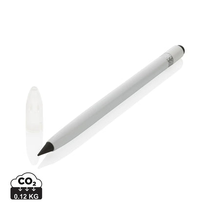 Aluminum inkless pen with eraser - hospitality