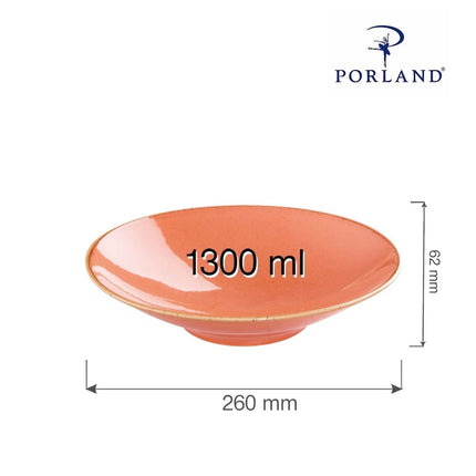Amber plate on foot , 260x(H)62mm - hospitality