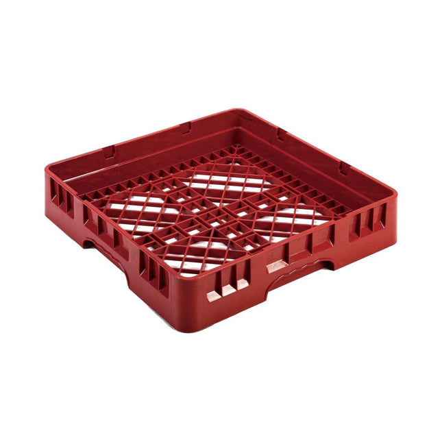 Amerbox Base Rack 500x500xH100 Mm Red For Glass Up To 70 Mm Height - Efficient Washing And Safe Storage - hospitality