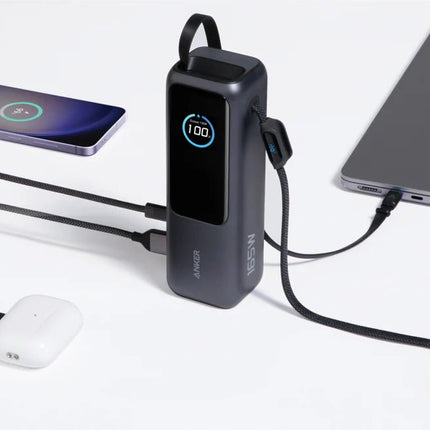 Anker Power Bank 25.000 mah 165W, Built-in retractable cable - hospitality