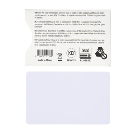 Anti-skimming RFID shield card with active jamming chip - hospitality