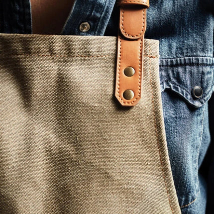 Apron Asado From Stonewashed Canvas - hospitality