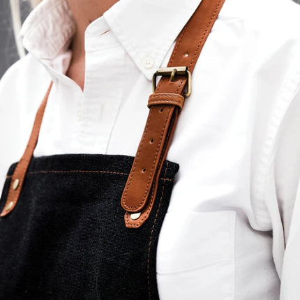 Apron Asado From Stonewashed Canvas - hospitality