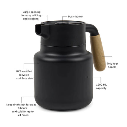 Arbe RCS Vacuum Jug 1200ml Stainless Steel Prestige - hospitality