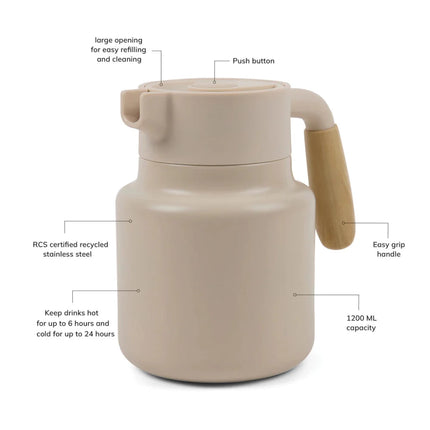 Arbe RCS Vacuum Jug 1200ml Stainless Steel Prestige - hospitality