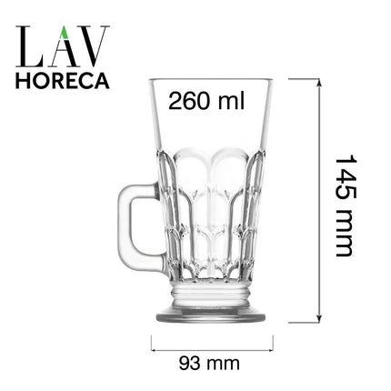 Archie latte glass, 260ml - hospitality