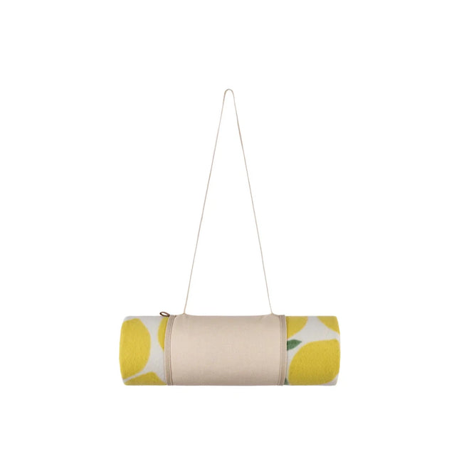 Arw GRS Collection Refined Picnic Blanket In Recycled PET Fleece With PEVA Backing And Cotton Canvas Flap - hospitality