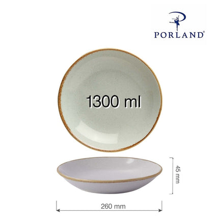 Ashen coupe plate, 260mm - hospitality