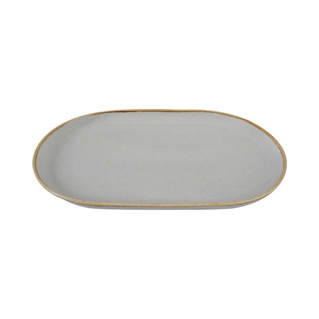 Ashen oval platter, 320x200mm - hospitality