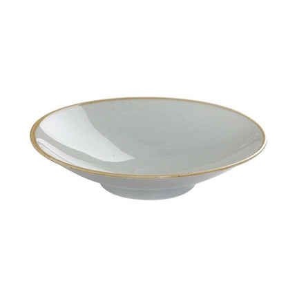 Ashen plate on foot , 260x(H)62mm - hospitality