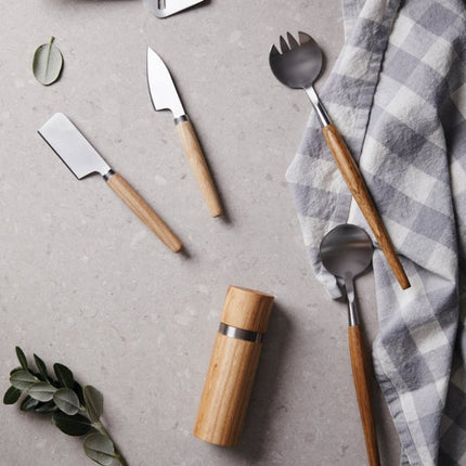 Ashwood Handled Cheese Knife Set From The Atelier Collection Stainless Steel Blades - hospitality