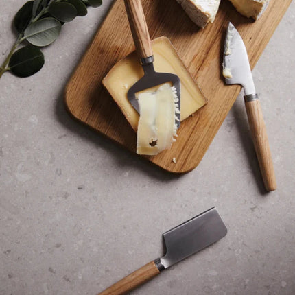 Ashwood Handled Cheese Knife Set From The Atelier Collection Stainless Steel Blades - hospitality