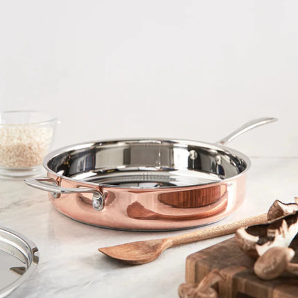 Atelier Tri Ply Copper Saute Pan With Lid From The Luxe Collection Of Mastercrafted Cookware - hospitality