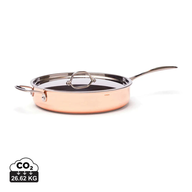 Atelier Tri Ply Copper Saute Pan With Lid From The Luxe Collection Of Mastercrafted Cookware - hospitality