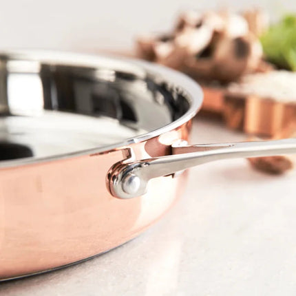 Atelier Tri Ply Copper Saute Pan With Lid From The Luxe Collection Of Mastercrafted Cookware - hospitality