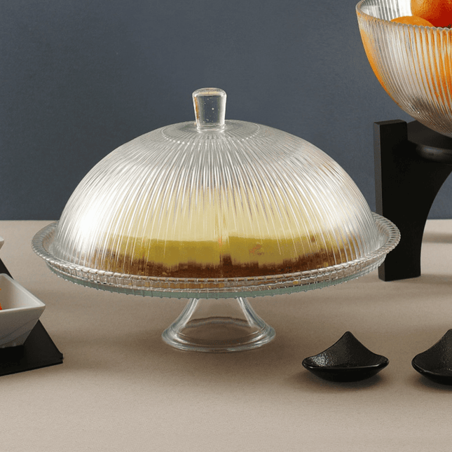 Aura cake stand with cover, 320 x (h)230mm - hospitality