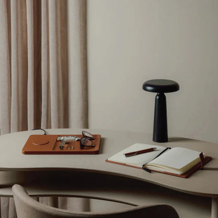 Avery RCS Table Lamp Crafted From Metal And Recycled ABS With Touch Dimming And USB C Rechargeable - hospitality