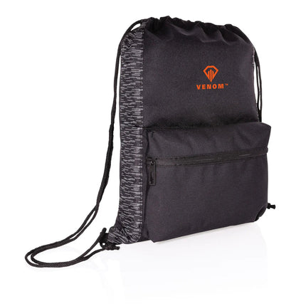 AWARE™ Reflective drawstring backpack - hospitality