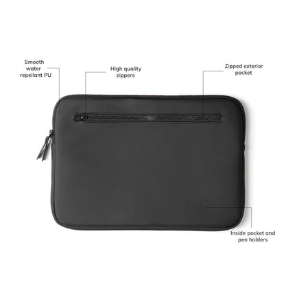 Baltimor Collection Luxe Laptop Case 12 To 15 Inch In Water Repellent Nubuck PU With Matte Exterior - hospitality