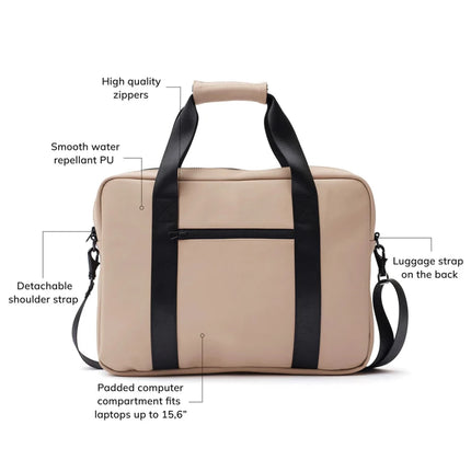 Baltimor Collection Water Repellent Computer Bag With Subtle Craftsmanship And Organizer Details - hospitality