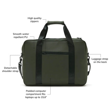 Baltimor Collection Water Repellent Computer Bag With Subtle Craftsmanship And Organizer Details - hospitality