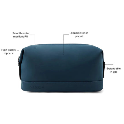 Baltimor Nubuck PU Wash Bag Atelier Collection Water Repellent Travel Toiletry Case - hospitality