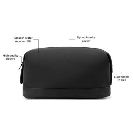 Baltimor Nubuck PU Wash Bag Atelier Collection Water Repellent Travel Toiletry Case - hospitality