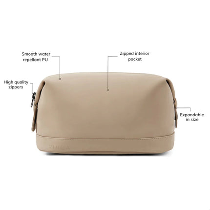 Baltimor Nubuck PU Wash Bag Atelier Collection Water Repellent Travel Toiletry Case - hospitality