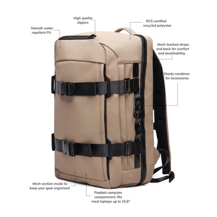Baltimor RCS Explorer Backpack From RCS Collection Recycled Polyester With PU Exterior And Ergonomic Mesh Backing - hospitality