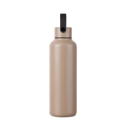 Baltimore Collection RCS Recycled Stainless Steel Vacuum Bottle 600 ML With Minimalist PU Handle And Black Accents - hospitality