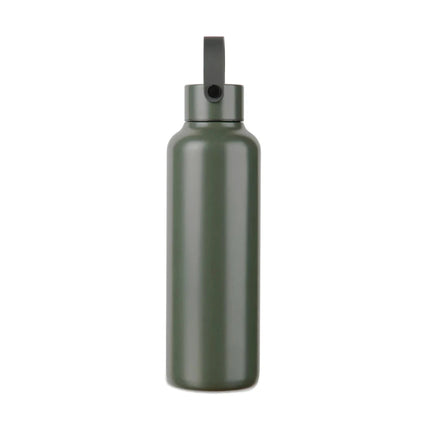 Baltimore Collection RCS Recycled Stainless Steel Vacuum Bottle 600 ML With Minimalist PU Handle And Black Accents - hospitality