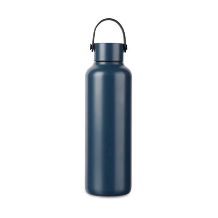 Baltimore Collection RCS Recycled Stainless Steel Vacuum Bottle 600 ML With Minimalist PU Handle And Black Accents - hospitality