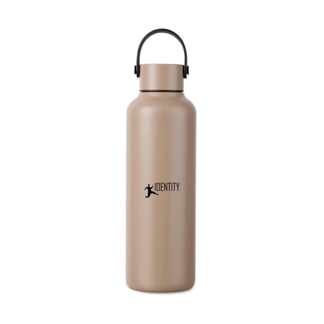Baltimore Collection RCS Recycled Stainless Steel Vacuum Bottle 600 ML With Minimalist PU Handle And Black Accents - hospitality
