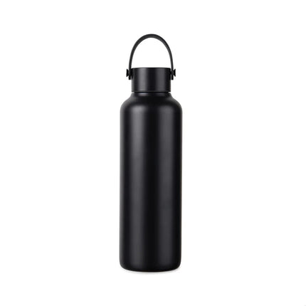 Baltimore Collection RCS Recycled Stainless Steel Vacuum Bottle 600 ML With Minimalist PU Handle And Black Accents - hospitality