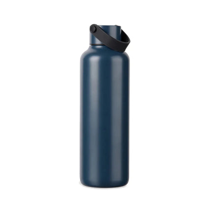 Baltimore Collection RCS Recycled Stainless Steel Vacuum Bottle 600 ML With Minimalist PU Handle And Black Accents - hospitality