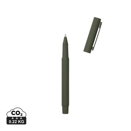 Baltimore Collection Recycled Stainless Steel Pen With Rubber Grip And Matte Finish - hospitality