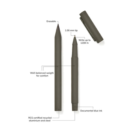 Baltimore RCS Pen Set With Two Pens Eternal And Classic Ballpoint Cap Clip In Recycled Stainless Steel - hospitality