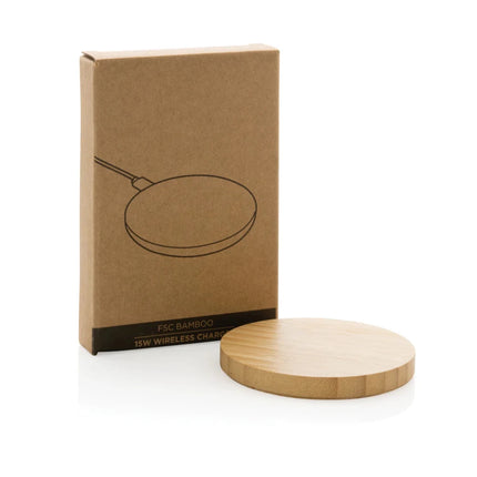 Bamboo 15W wireless charger - hospitality