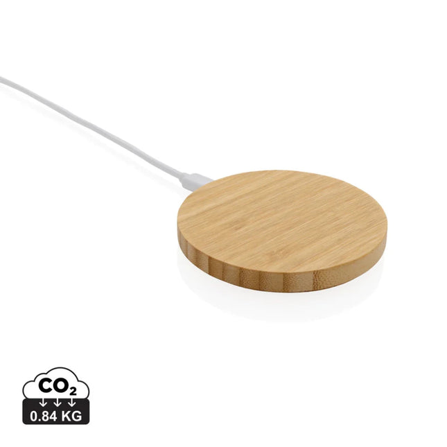 Bamboo 15W wireless charger - hospitality
