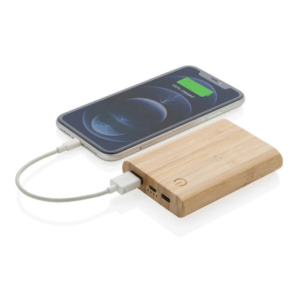 Bamboo 5.000 mAh powerbank - hospitality
