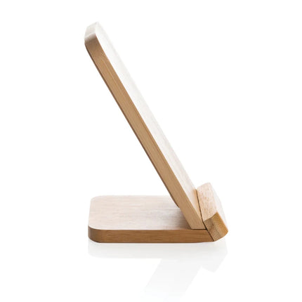 Bamboo 5W wireless charging stand - hospitality