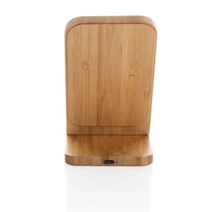 Bamboo 5W wireless charging stand - hospitality